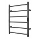 EZ-HEAT matte black, freestanding electric towel warmer