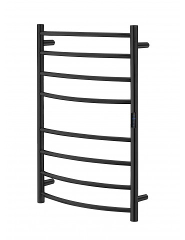 EZ-HEAT matte black, freestanding electric towel warmer