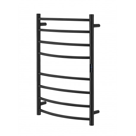 EZ-HEAT matte black, freestanding electric towel warmer