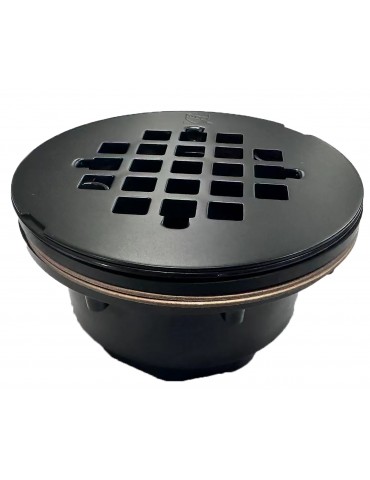 Shower drain, black finish