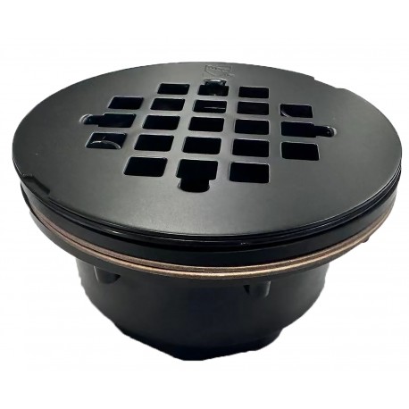 Shower drain, black finish