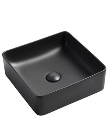 Sulawe noir mat 14", Lavabo en porcelaine