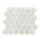 Hexagone blanc mat