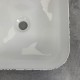 Volva 15", square porcelain sink with glossy white finish and graphics