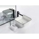 Nyx 15", square porcelain sink with glossy white and black finish