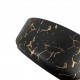 Volva, square porcelain sink with matt black finish and golden marbling