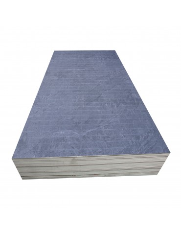 Brique Calacatta Gris mur de douche en PVC 47.24” × 94.5” x 4 mm