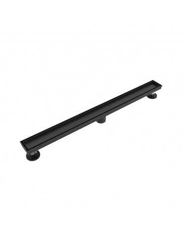 Black finished stainless steel linear drain