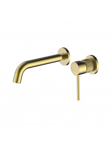 Tiwaz, Wall-Mounted Faucet in Brushed Gold Finish