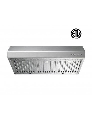 36" Range hood with stainless steel finish