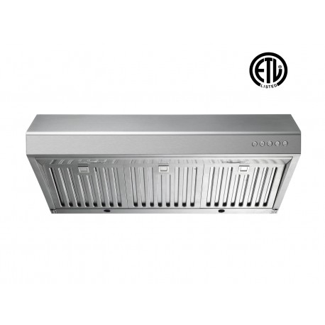 30" Range hood with stainless steel finish