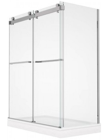 Waka 32", Chrome, side panel shower glass