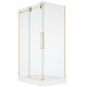 Myo 48", Matte gold, shower door