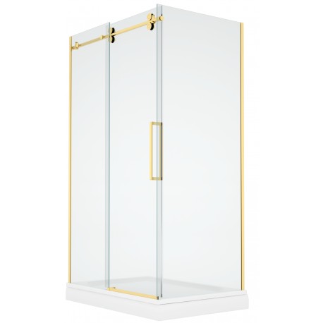 Myo 48", Matte gold, shower door