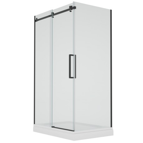 Mikotos 48", Black, Shower Door