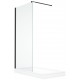 Aqua-Italia 36", Douche en verre style Italienne noir