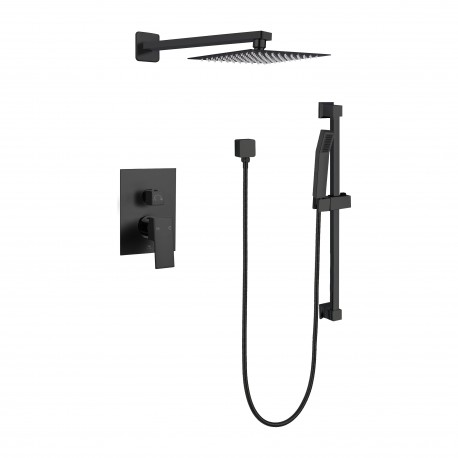 Ares, Robinet de douche noir mat