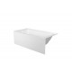 Astra left, Built-in bath without armrest