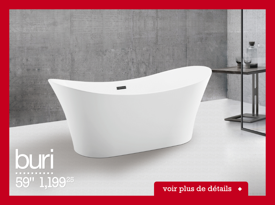 Buri, bains autoportant 59"