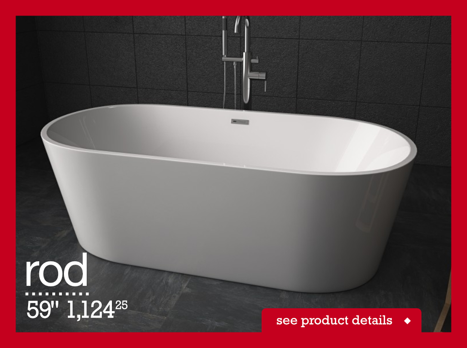 Rod, bains autoportant 59"