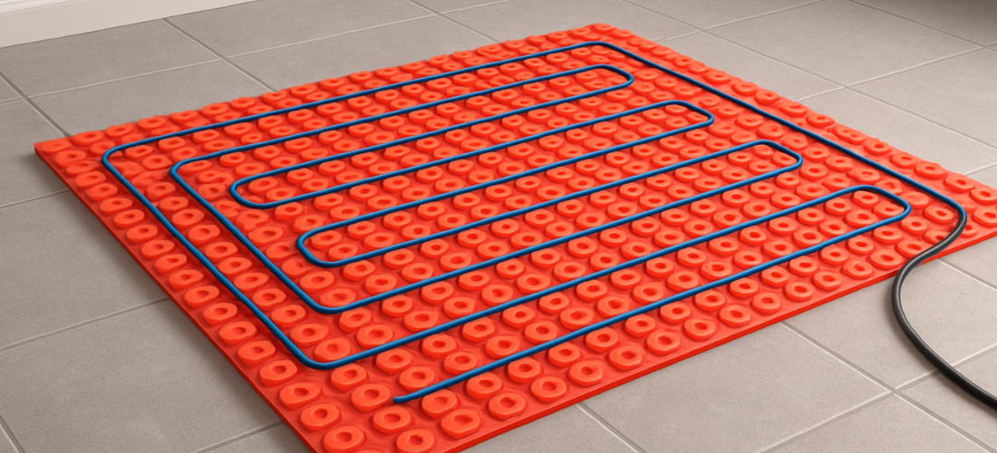 section de games de plancher chauffant