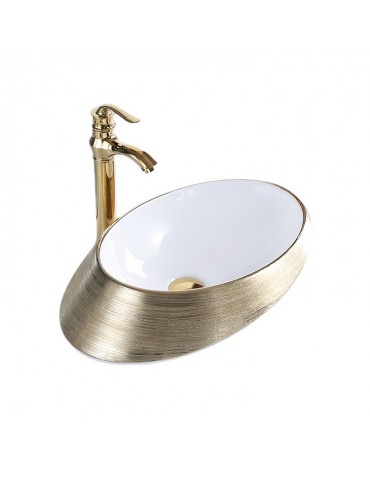 Odin, lavabo or et blanc