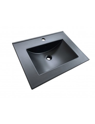 Blanco , Lavabo en porcelaine noir semi encastré