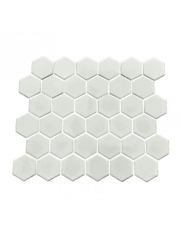 Hexagone blanc mat