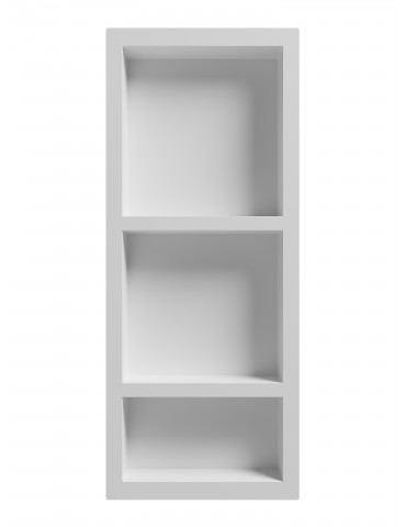 Niche de Douche SMC 16×39“, finie blanche 3 sections